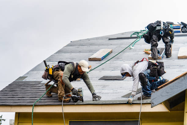 Professional Gutter Installation technician working in Woodbury, KY